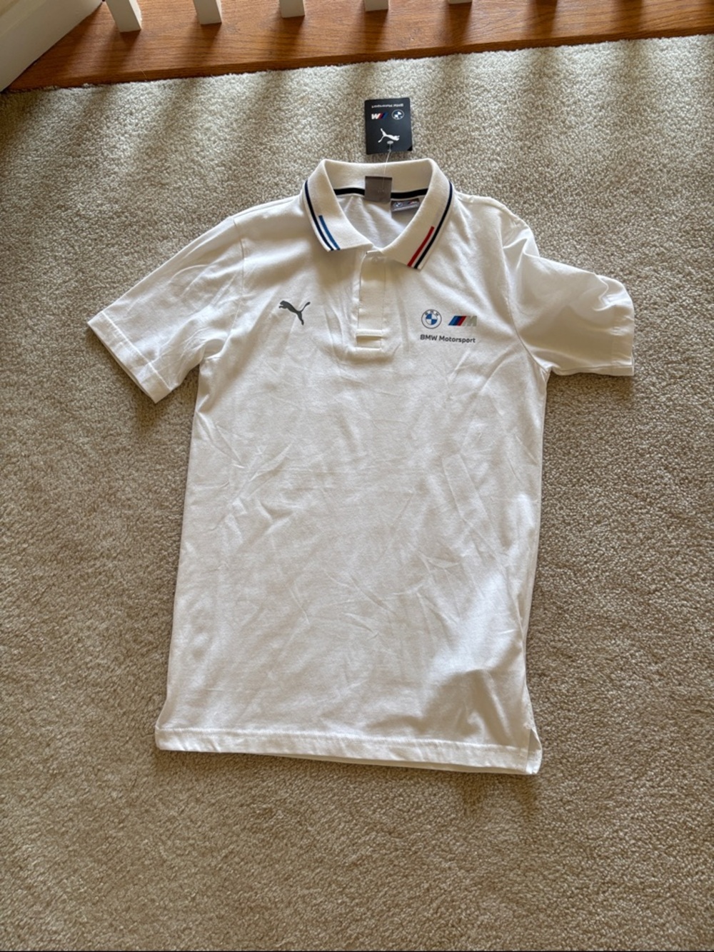BMW x Puma white polo